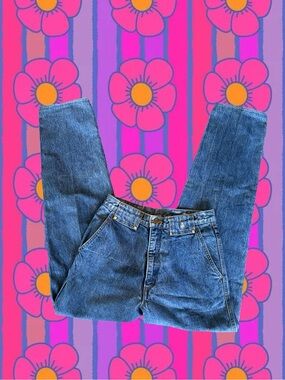 Trussardi VTG 80s/90s Women's Straight Leg Jeans - Medium Blue Denim